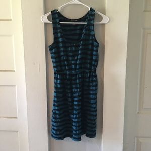 Foerver 21 Black and Blue Striped Sundress